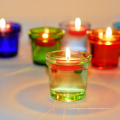 Haonai 2016 hot sale fancy colored glass candle holder